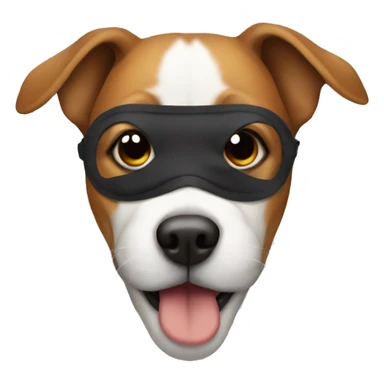 Dog wearing a mask  sticker