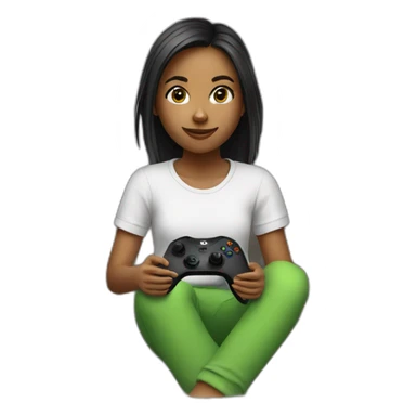 girl playing xbox sticker