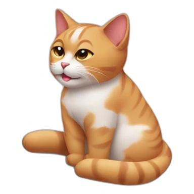 cat getting a massage sticker