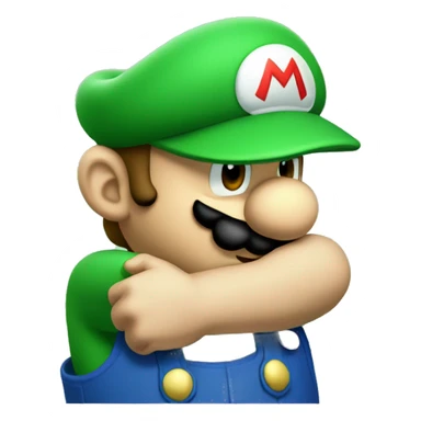 Super Mario hugging Luigi sticker