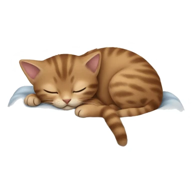 Small brown kittens sleeping togheter  sticker