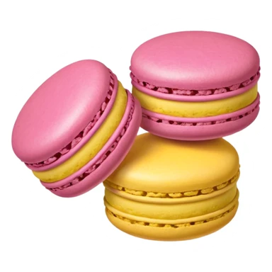 Pink and yellow macaroons  sticker