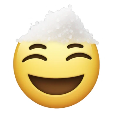 smiling emoji with a pile of salt sticker