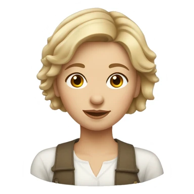 A Russland Girl with dark blonde, Short hair  sticker