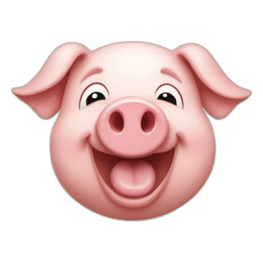 happy pig sticker
