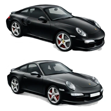 Black porshe  sticker