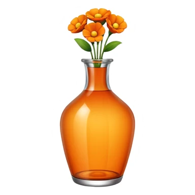 Glass Bottle Vase orange sticker