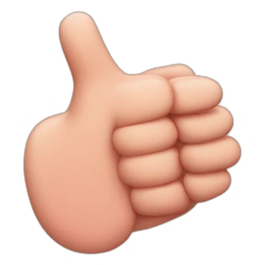 Blushing thumbs up sticker