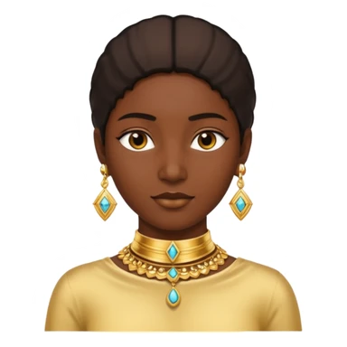 Neck traditional gold choker and gold bangel sticker