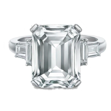 emerald cut engagement ring  sticker