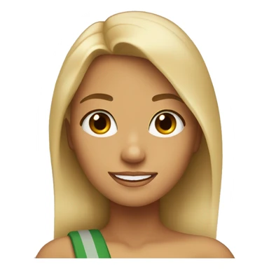 Pretty tan blonde brown eyed surfer girl  sticker