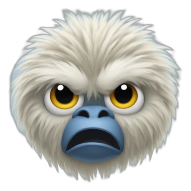 yetti bird grumpy sticker