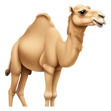 Camel make it cartoon and Let him look at the screen and show two handed sticker