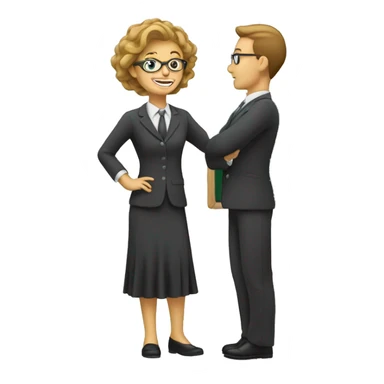 teacher showing a blackboard sticker