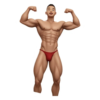 shirtless male on bed sticker