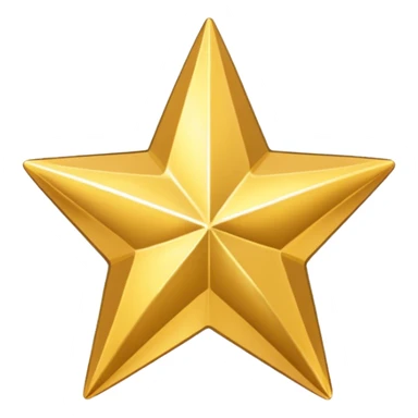 
4-pointed star 3d sticker