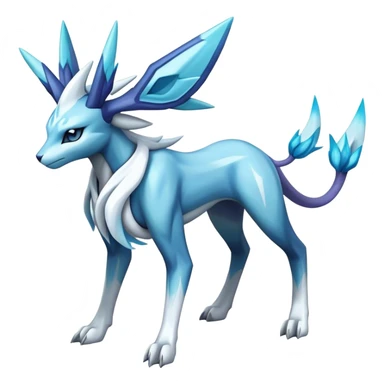 dialga-suicune-Glaceon-hybrid, full body sticker