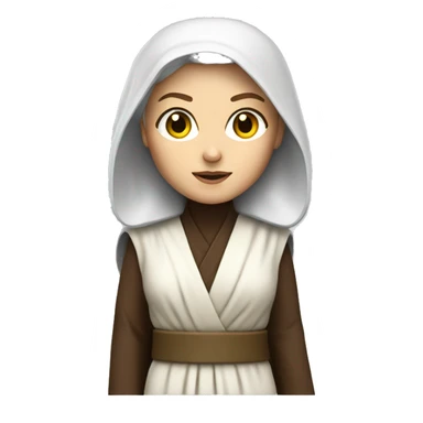jedi master female white sticker