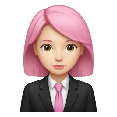 woman with pink tie and blazer sticker