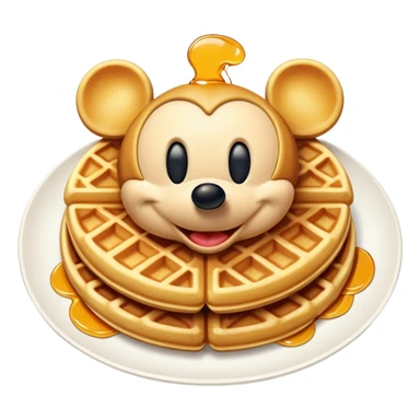 A plate of mickey waffles sticker