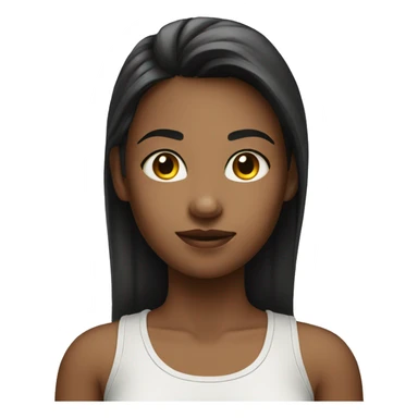 A girl with a tank top sticker