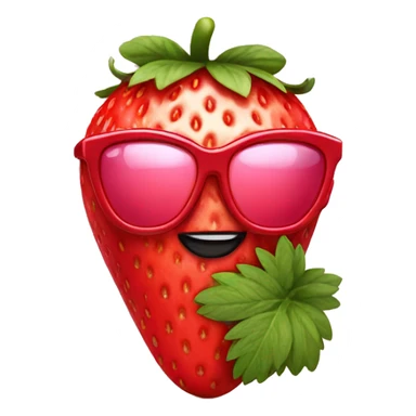 Strawberry with sunglasses sticker