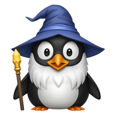 Wizard penguin mewing sticker