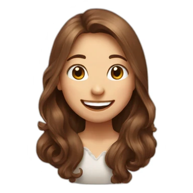 Brown long hair girl-Oval face-Laugh like Yu Shuxin. sticker