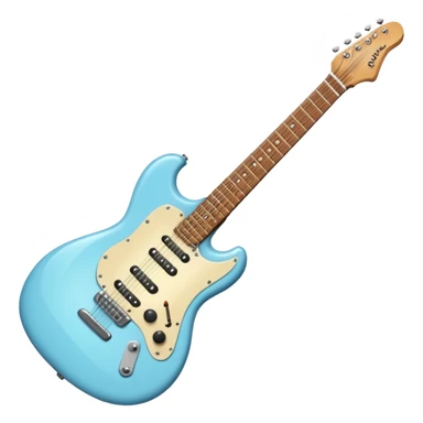 electro guitar light blue sticker