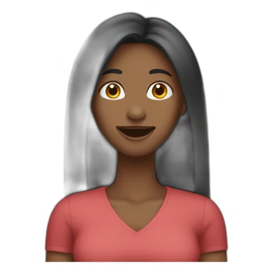 black—woman—with—long-straight-hair-clapping sticker