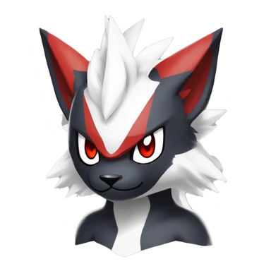 Black Cool Edgy Anthro Zangoose Litten Absol Fakémon  with White and Red Edgy markings sticker