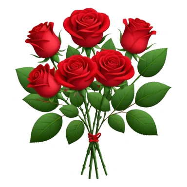 A delicate hand-tied rose bouquet sticker