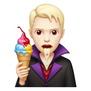 vampire with ice cream sticker