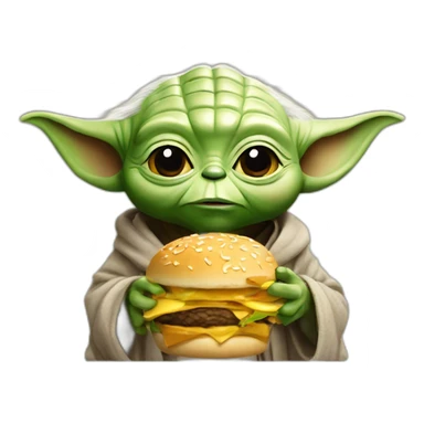 Yoda eating mcdo sticker