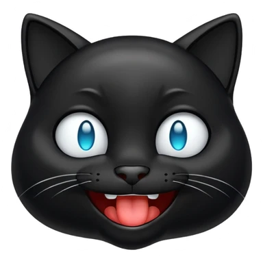 emoji de gatto negro riéndose con lagrimas 😹 sticker