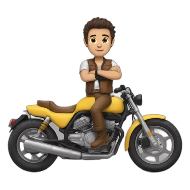 Brun Obélix moto sticker