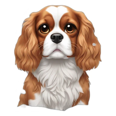 Cavalier king charles in the snow sticker