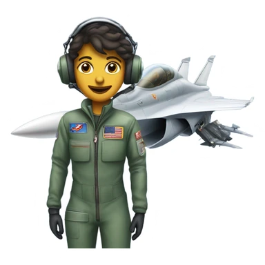 Jet pilot with a Jet Fighter  sticker