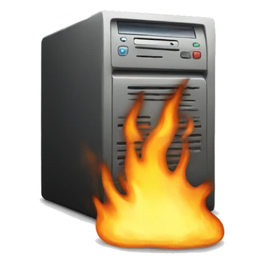 Burning computer sticker