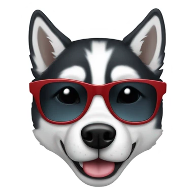 Husky with sunglasses sticker