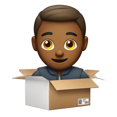 A food delivery man in a food delivery box

 sticker