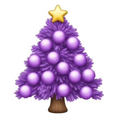 Lavender Christmas tree pink ornaments  sticker
