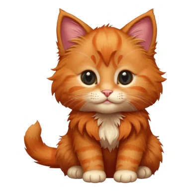 a sitting red kitten sticker