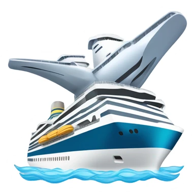 A cruise ship with wings sticker
