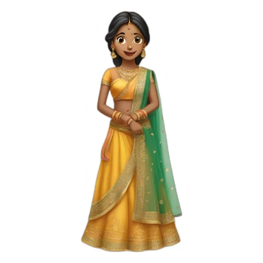 indian girl in lehnga sticker