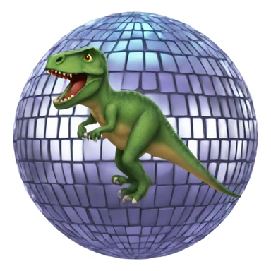 Discoball made out of dinosaurs sticker