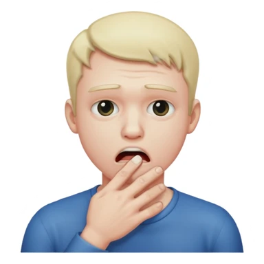 man holding neck choking himself sticker