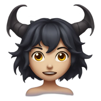 possesed girl demon sticker
