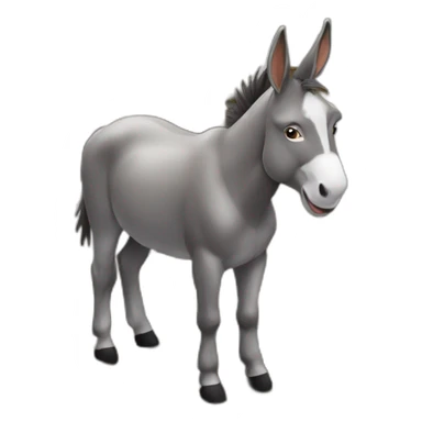 donkey-on-rails sticker