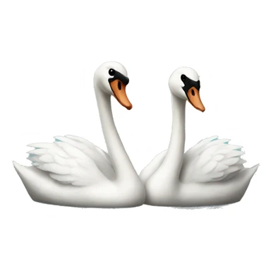Swan couple sticker